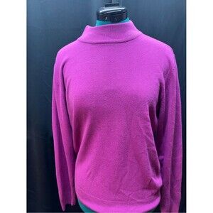 Appleseed's Fuchsia Mock Neck Sweater